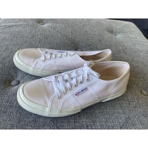 Superga 2750 Cotu Classic White Canvas Sneakers Women Size EU 41 US 9.5 / Men 8